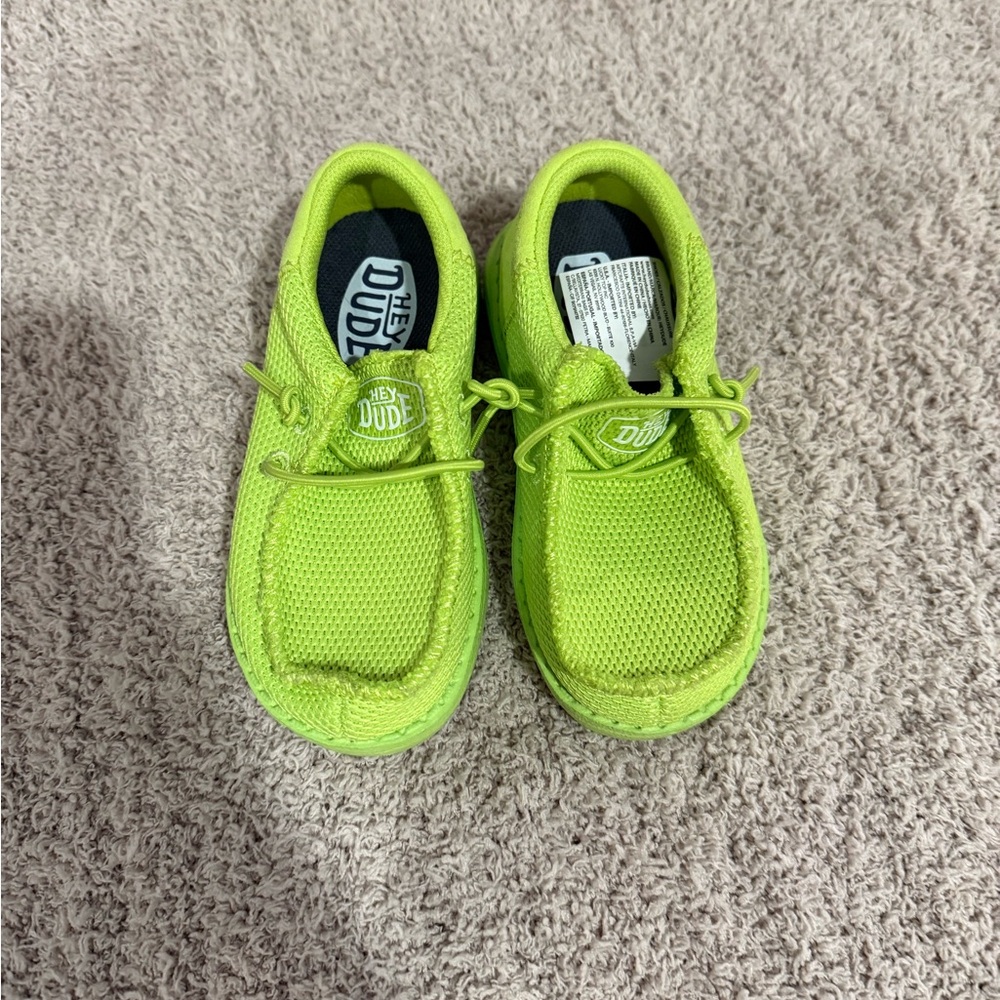 Hey Dude Kids Lime Green Shoes